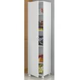 Armário Multiuso Canela c/ Rodízios Branco