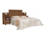 Cabeceira Casal Com Criados Toronto - Castanho Wood