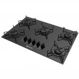 Cooktop à Gás 5 Bocas Atlas Agile Preto com Mega Chama