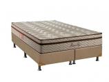 Conjunto Cama Box - Colchão de Molas Pocket Marcelly Ibizza+Cama Box Universal Nobuck Bege - Queen